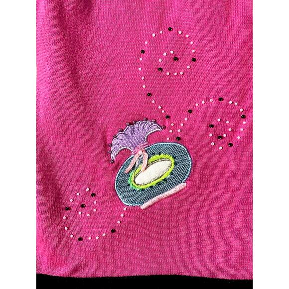 Jack B Quick 90s Pink Perfume Knit Cardigan size Medium - Picture 13 of 16
